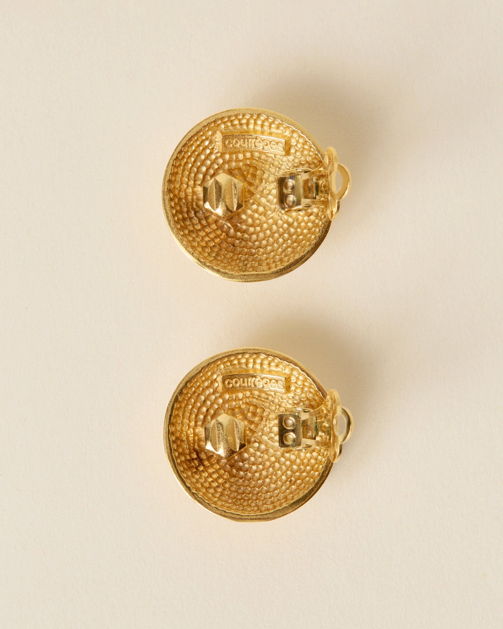 Courrèges Vintage C.1980s logo Earrings